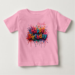 T-shirt Pour Bébé Chemise personnalisée avec éclaboussures de peintu