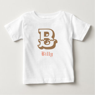 T-shirt Pour Bébé Chemise personnalisée avec monogramme pour bébé, F