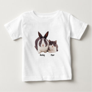 T-shirt Pour Bébé Chemise personnalisée lapin et chat