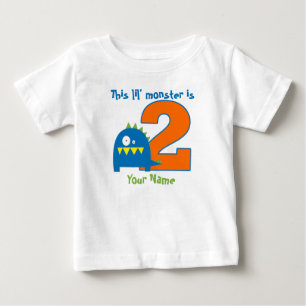 T-shirt Pour Bébé Chemise personnalisée Lil Monster 2e anniversaire
