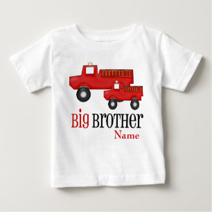 T-shirt Pour Bébé Chemise personnalisée par camion de pompiers de