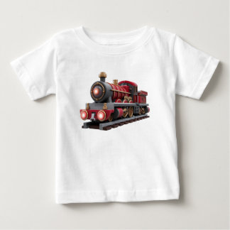 T-shirt Pour Bébé Chemise pour enfants - Train à vapeur rouge classi