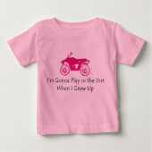 T-shirt Pour Bébé chemise rose de quadruple d'atv d'enfant en bas (Devant)