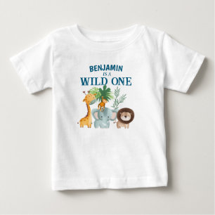 T-shirt Pour Bébé Chemise Safari Wild One garçon bébé