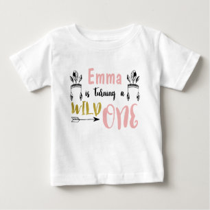 T-shirt Pour Bébé Chemise sauvage d'anniversaire de filles une ?ère