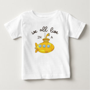 T-shirt Pour Bébé Chemise Sous-Marin Jaune, Sous-Marin Jaune pour To