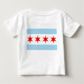 T-shirt Pour Bébé Chemise T bébé avec Drapeau de Chicago, Ilinois (Dos)