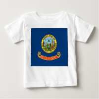 Chemise T bébé avec Drapeau de l'Idaho