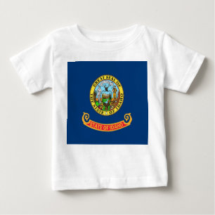 T-shirt Pour Bébé Chemise T bébé avec Drapeau de l'Idaho