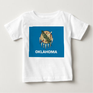 T-shirt Pour Bébé Chemise T bébé avec drapeau de l'Oklahoma