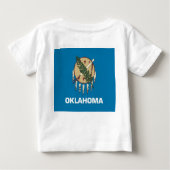 T-shirt Pour Bébé Chemise T bébé avec drapeau de l'Oklahoma (Dos)