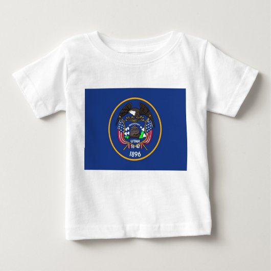 T-shirt Pour Bébé Chemise T bébé avec Drapeau de l'Utah (Devant)