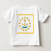 T-shirt Pour Bébé Chemise T bébé avec drapeau de Rhode Island (Dos)