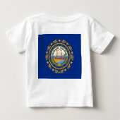 T-shirt Pour Bébé Chemise T bébé avec drapeau du New Hampshire (Dos)
