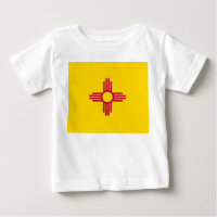 Chemise T bébé avec drapeau du Nouveau-Mexique