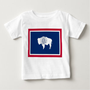 T-shirt Pour Bébé Chemise T bébé avec Drapeau du Wyoming, États-Unis