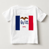 T-shirt Pour Bébé Chemise T bébé avec le drapeau de l'Iowa (Dos)