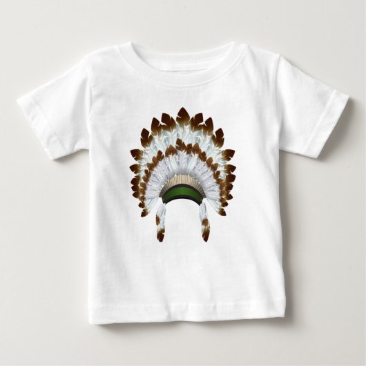 T-shirt Pour Bébé Chemise T en coiffure amérindienne (Devant)