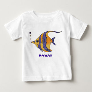 T-shirt Pour Bébé Chemise tropicale de poissons d'Hawaï