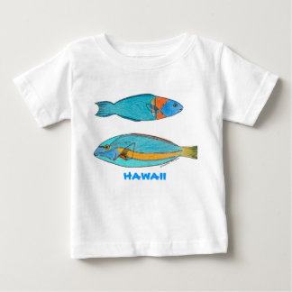 T-shirt Pour Bébé Chemise tropicale de poissons d'Hawaï