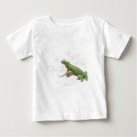 Chemise verte de bébé de lézard d'iguane