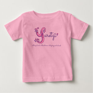 T-shirt Pour Bébé Chemise Yaretzi nom de fille & signification Y mon