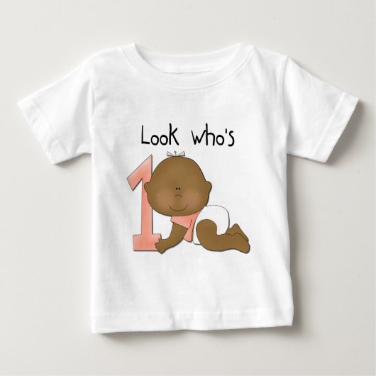 T-shirt Pour Bébé Chemises afro-américaines 1er anniversaire (Devant)