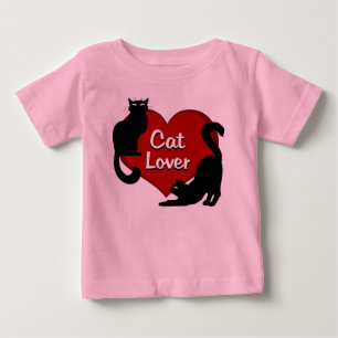 T-shirt Pour Bébé Chemises Amoureux de les chats pour bébé Chemises