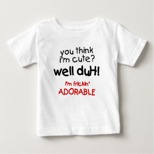 T-shirt Pour Bébé Chemises drôles adorables de bébé de Frickin