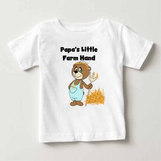 T-shirt Pour Bébé Chemises et cadeaux de petite ferme de Papa (Devant)