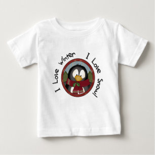 T-shirt Pour Bébé Chemises et cadeaux de vacances en pingouin d'hive