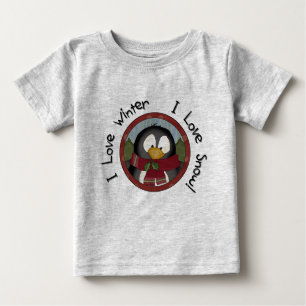 T-shirt Pour Bébé Chemises et cadeaux de vacances en pingouin d'hive