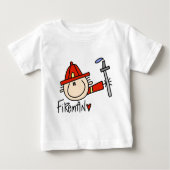 T-shirt Pour Bébé Chemises et cadeaux pompiers (Devant)