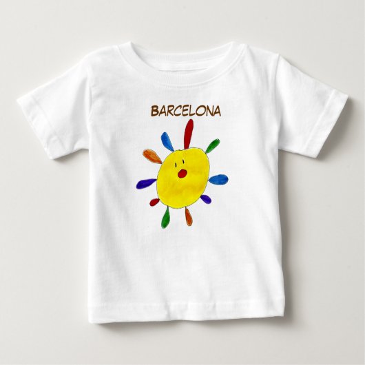 T-shirt Pour Bébé Chemisette Barcelone (Devant)