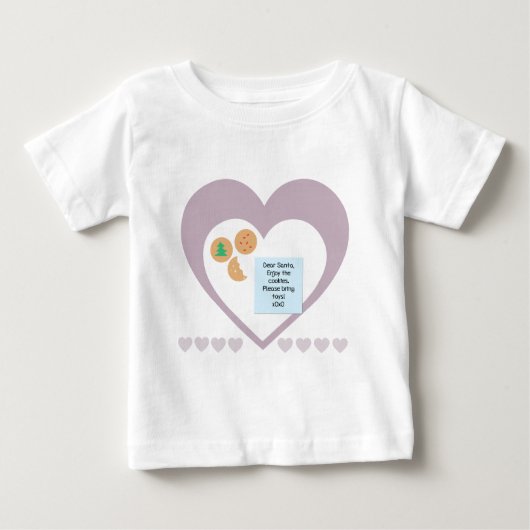 T-shirt Pour Bébé Cher Père Noël - Apportez des jouets (Devant)