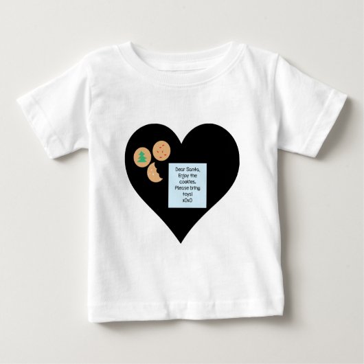 T-shirt Pour Bébé Cher Père Noël - Apportez des jouets (Devant)