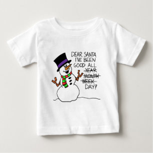 T-shirt Pour Bébé Cher Père Noël Bonne Toute La Journée