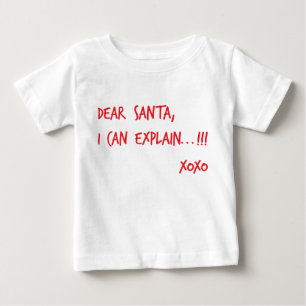 T-shirt Pour Bébé Cher Père Noël que je peux expliquer