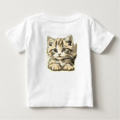 T-shirt Pour Bébé Cherche chaton méchant (Dos)