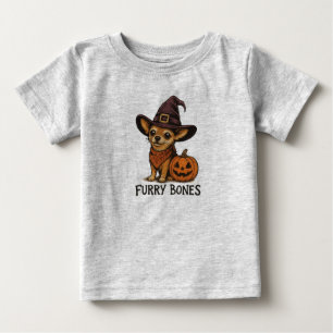 T-shirt Pour Bébé Chérie d'Halloween pour les enfants mignons Chihua