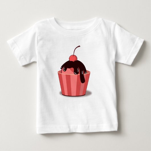 T-shirt Pour Bébé Cherry Fudge Sundae Toddler Ruffle Tee (Devant)