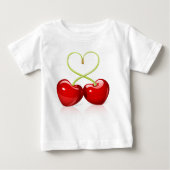 T-shirt Pour Bébé Cherry Heart (Devant)