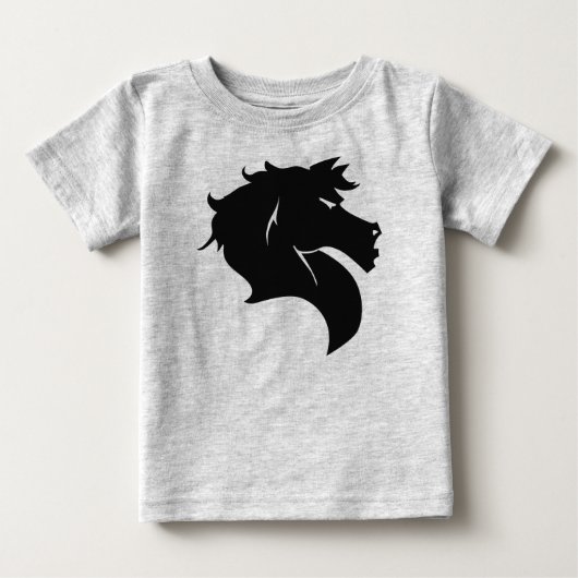 T-shirt Pour Bébé Cheval 1Z (Devant)
