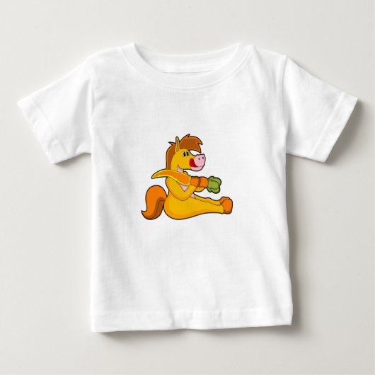 T-shirt Pour Bébé Cheval à la carotte (Devant)