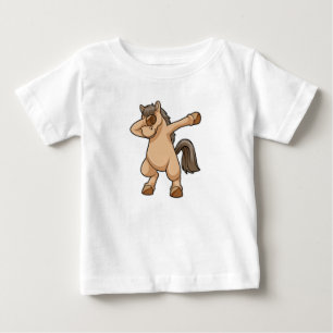 T-shirt Pour Bébé Cheval à la danse hip hop dab
