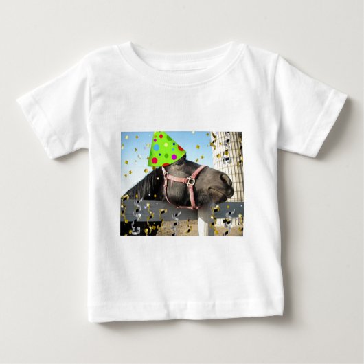 T-shirt Pour Bébé Cheval animal de fête (Devant)