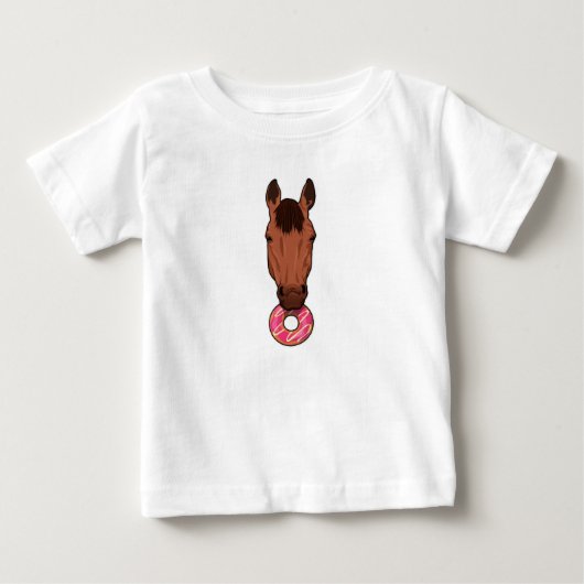 T-shirt Pour Bébé Cheval avec beignet (Devant)