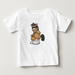 T-shirt Pour Bébé Cheval avec de grosses chaussures