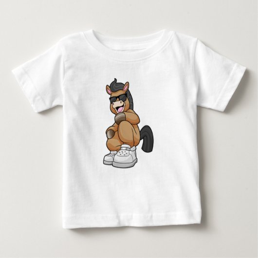 T-shirt Pour Bébé Cheval avec de grosses chaussures (Devant)