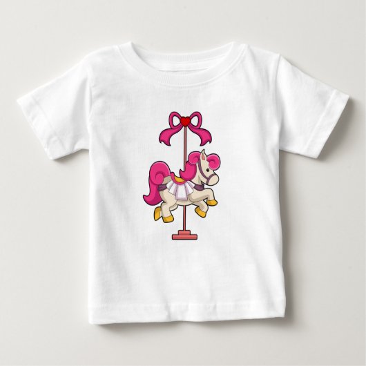 T-shirt Pour Bébé Cheval comme Cheval à Bascule.PNG (Devant)